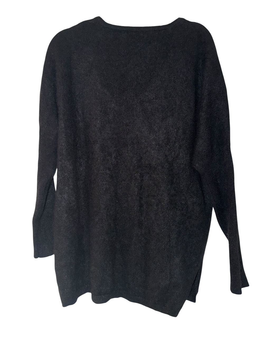 Brodie Cashmere Black V-Neck Sweater Sz M Luxury Minimalist